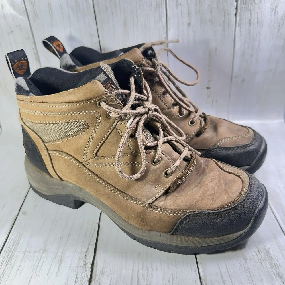 Ariat Women's 7.5B Style 70057 Brown Leather Lace Up Hiking Trail Boots‎ EU 38